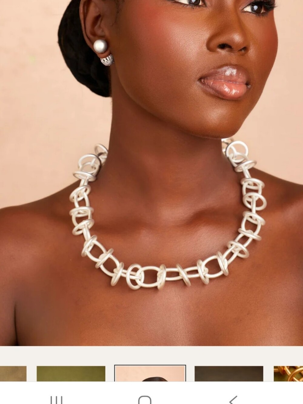 PARI Khoi Sterling Silver Linked Knot Necklace - Silver BRAND NEW, NEVER WORN
